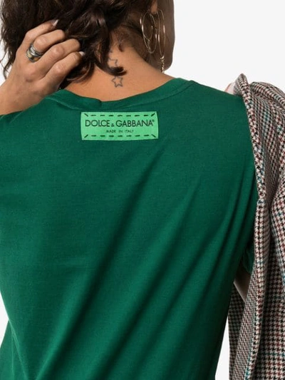 Shop Dolce & Gabbana Logo Printed T In Green