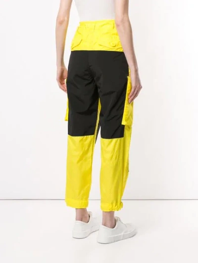 Shop Polo Ralph Lauren Contrast Drawstring Trousers In Yellow