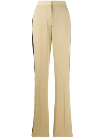 Shop Stella Mccartney Side Stripe Tailored Trousers In Neutrals