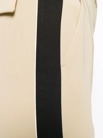 Shop Stella Mccartney Side Stripe Tailored Trousers In Neutrals