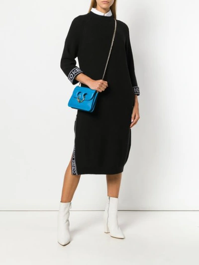 Shop Kenzo Logo Sweater Dress - Black