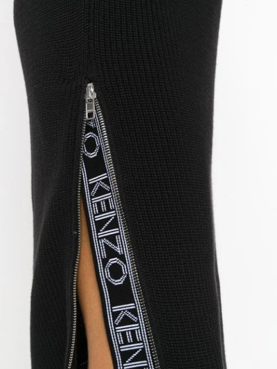 Shop Kenzo Logo Sweater Dress - Black