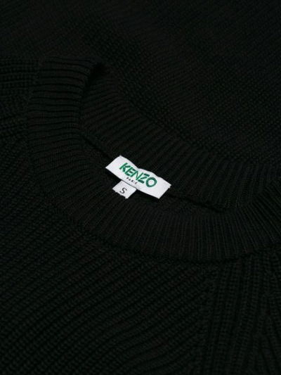 Shop Kenzo Logo Sweater Dress - Black