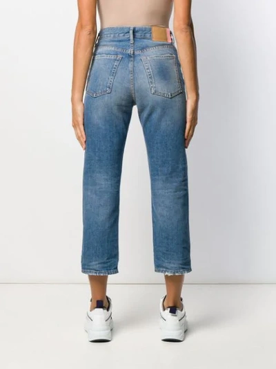 Shop Acne Studios Cropped Jeans In Blue