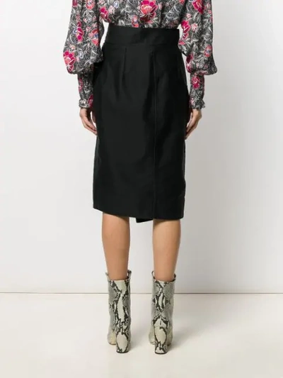 Shop Isabel Marant Étoile Giulia Midi Skirt In Black