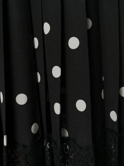 Shop Dolce & Gabbana Polka Dot Midi Skirt In Black