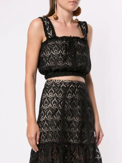 We Are Kindred Romily Lace Cropped Top In Black