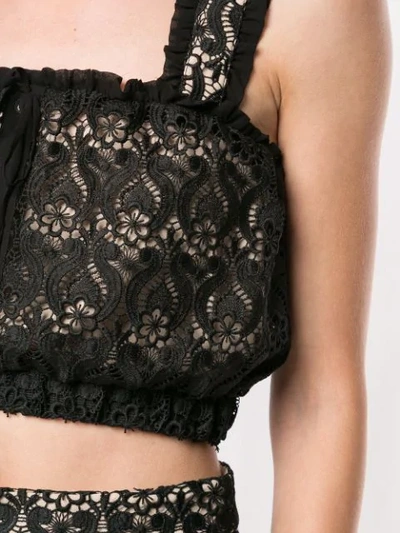 We Are Kindred Romily Lace Cropped Top In Black