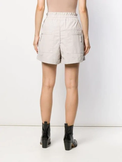 Shop Isabel Marant Étoile High Waisted Shorts In Neutrals
