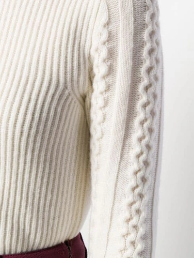 Shop Alexander Mcqueen Turtle Neck Knitted Jumper In White