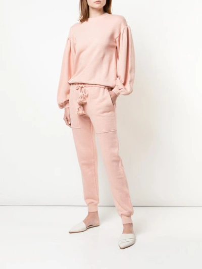 Shop Ulla Johnson Track Jumpsuit In Pink