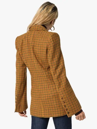 DARLA CHECKED DOUBLE-BREASTED BLAZER