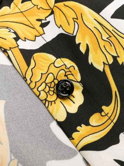 Shop Versace Medusa Clip Baroque Shirt In Black