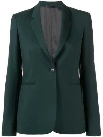 Shop Paul Smith Classic Fitted Blazer In Green