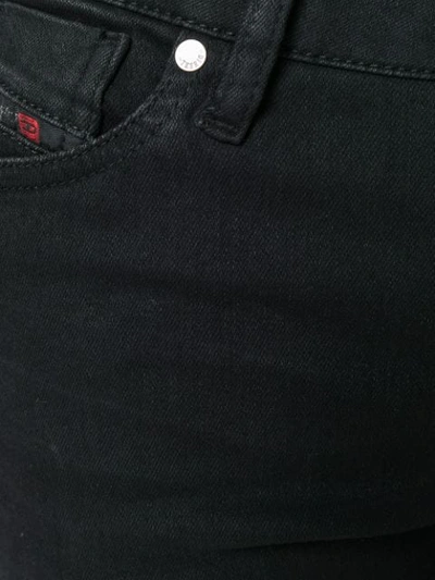 Shop Diesel Distressed Skinny Jeans In Black