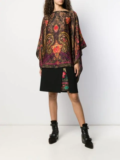 Shop Etro Paisley Print Tunic Top In Brown