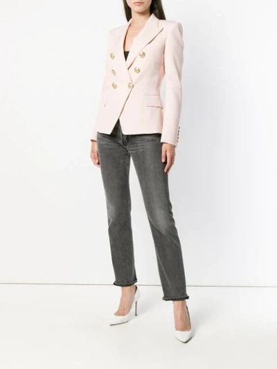 Shop Balmain Classic Double In Pink