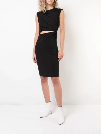 Shop Alexander Wang T Wrap-around Jersey Dress In Black