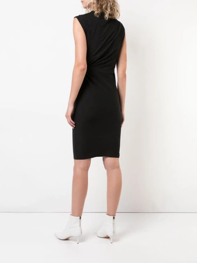 Shop Alexander Wang T Wrap-around Jersey Dress In Black