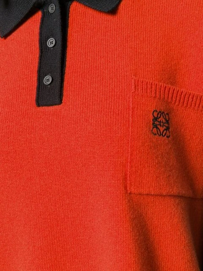 LOEWE COLOUR BLOCK POLO SHIRT - 绿色