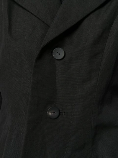 Shop Yohji Yamamoto Pointed Hem Oversized Jacket - Black
