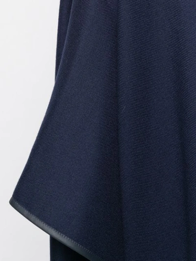 Shop Ferragamo Double Face Gancini Cape In Blue