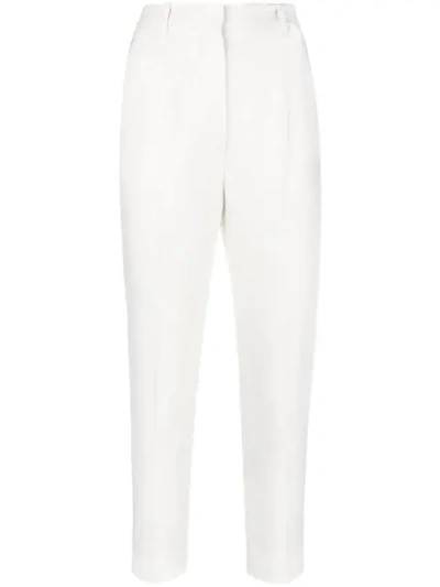 Shop Alexander Mcqueen Tapered Trousers In White