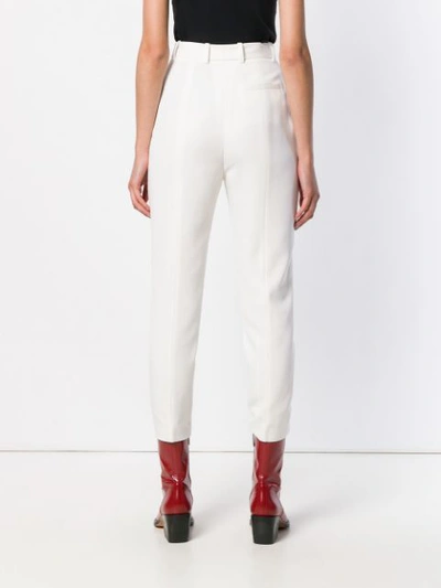 Shop Alexander Mcqueen Tapered Trousers In White