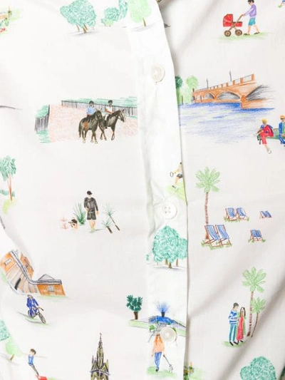 Shop Paul Smith Holiday Print Shirt In White