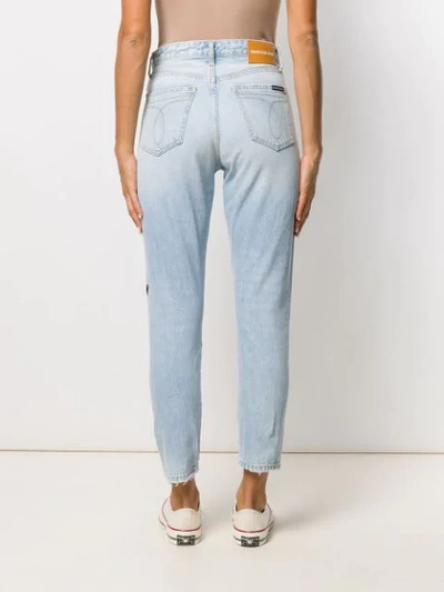 Shop Calvin Klein Jeans Est.1978 Patchwork Jeans In Blue