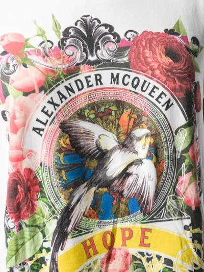 Shop Alexander Mcqueen Floral Print T-shirt In White