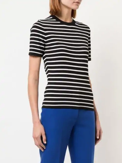 Shop Michael Kors Collection Striped T-shirt - Black