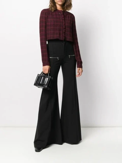 Shop Kristina Ti Cropped Check Shirt In Red