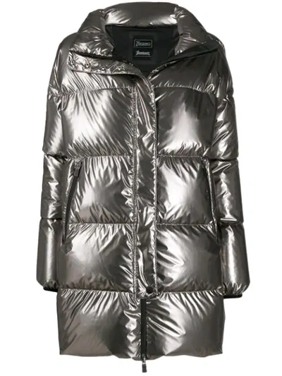 Shop Herno Padded Jacket In 8000 Silver