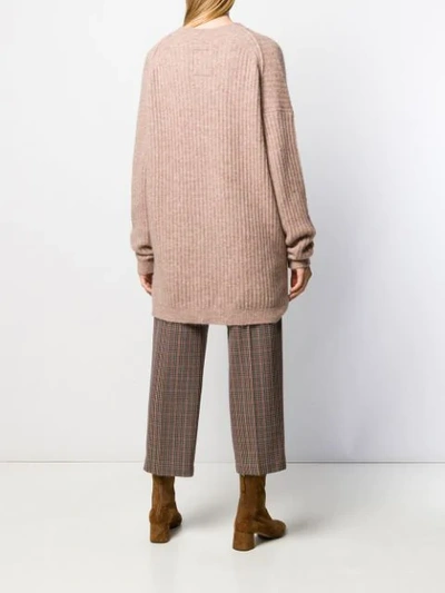 Shop Uma Wang Ribbed Knit Sweater In Uw025 Tanrose