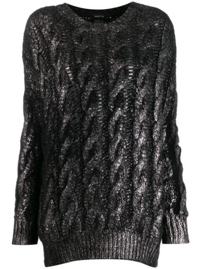 Shop Avant Toi Cashmere Cable-knit Sweater In Black