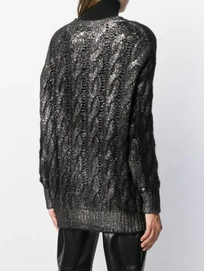 Shop Avant Toi Cashmere Cable-knit Sweater In Black
