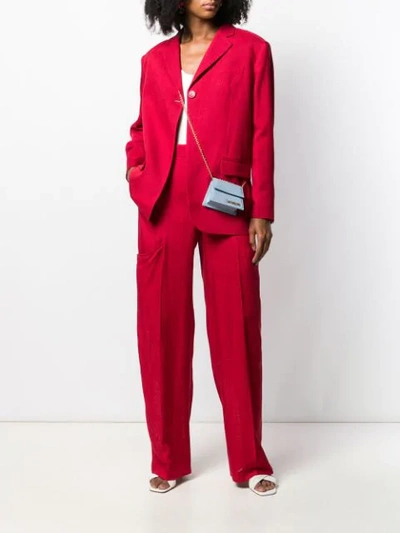 Shop Jacquemus Moyo Blazer In Red