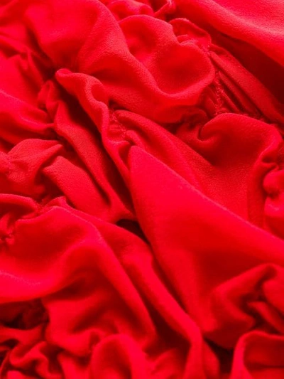 Shop Simone Rocha Floral Apliqué Midi Dress In Red