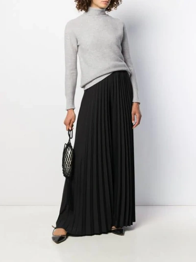 Shop Fabiana Filippi Wide-leg Pleated Trousers In 825 Black