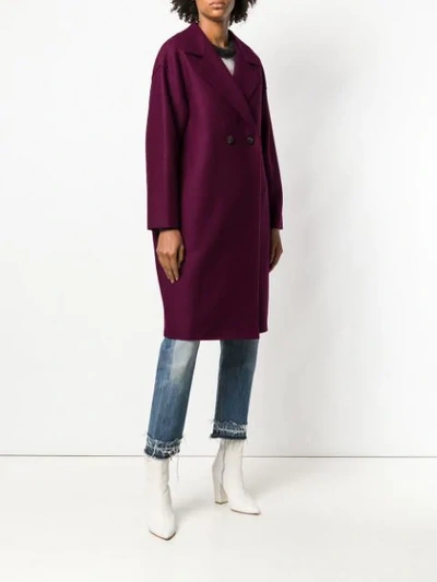 Shop Harris Wharf London Oversized Single-breasted Coat - Pink