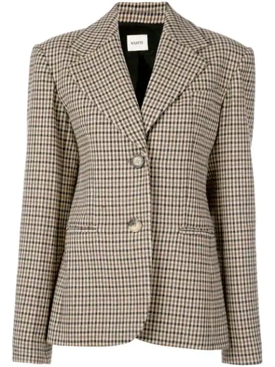 Shop Khaite Kendall Single-breasted Blazer In Brown