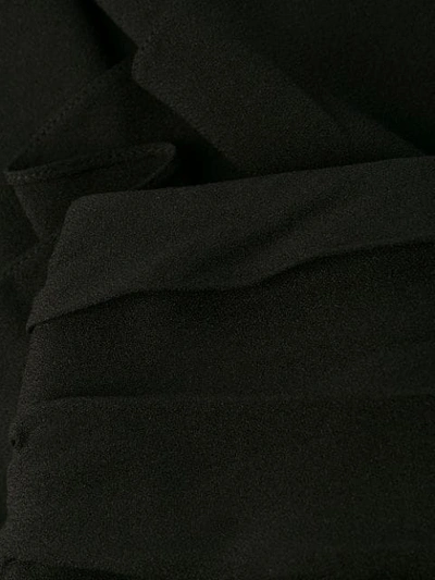Shop Saint Laurent Draped Mini Skirt In Black