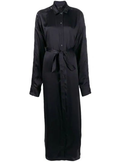 Shop Y/project Tie Waist Shirt Dress In Black