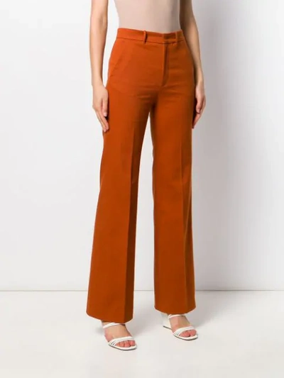 Shop Joseph Flared Tailored Trousers In 0105 Tobacco