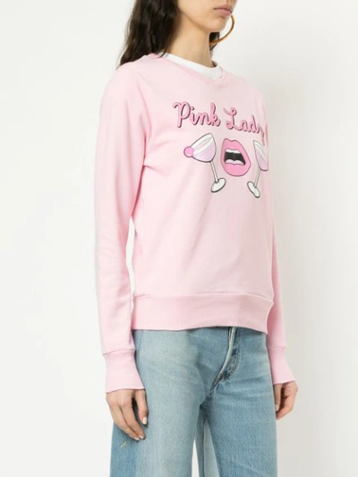 Shop Yazbukey Pink Lady Printed Sweatshirt