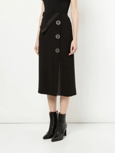 Shop Dion Lee Folded Detail Midi Dress In Black