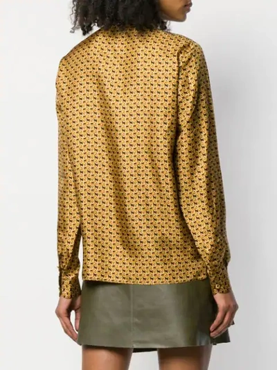 Shop Gucci Printed Silk Twill Blouse In 1744