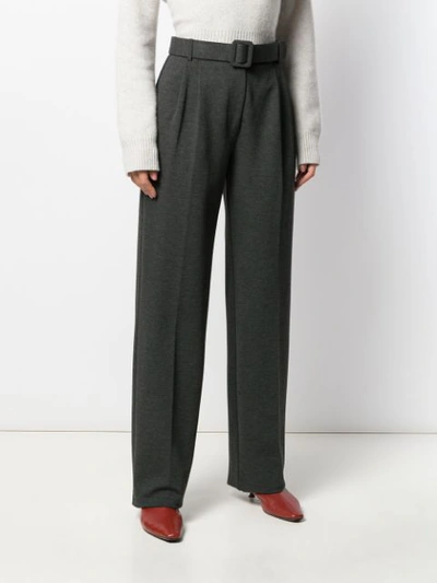 Shop Be Blumarine Straight-leg Trousers In Grey