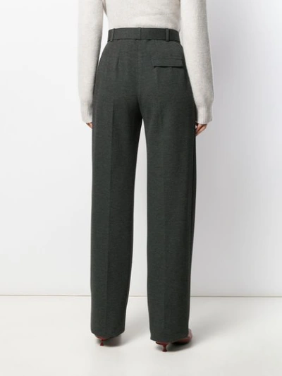 Shop Be Blumarine Straight-leg Trousers In Grey